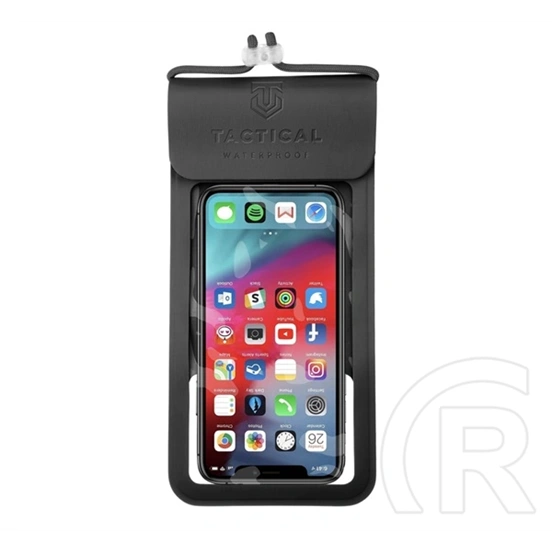Tactical splash pouch vízhatlan/vízálló tok, aqua (univerzális, ipx8, vállpánt, xxl méret) fekete