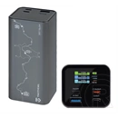 Tactical squad battalion vésztöltő usb+2 type-c aljzat (20000mah, 65w, gyorstöltő, led kijelző) sötétszürke