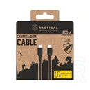 Tactical stitch thread adatkábel (type-c - type-c, 60w, gyorstöltő, cipőfűző, 100cm) fekete