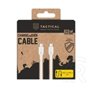 Tactical stitch thread adatkábel (type-c - type-c, 60w, gyorstöltő, cipőfűző, 200cm) fehér