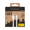 Tactical stitch thread adatkábel (usb - type-c, 27w, gyorstöltő, cipőfűző, 200cm) fehér