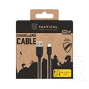 Tactical stitch thread adatkábel (usb - type-c, 27w, gyorstöltő, cipőfűző, 30cm) fekete