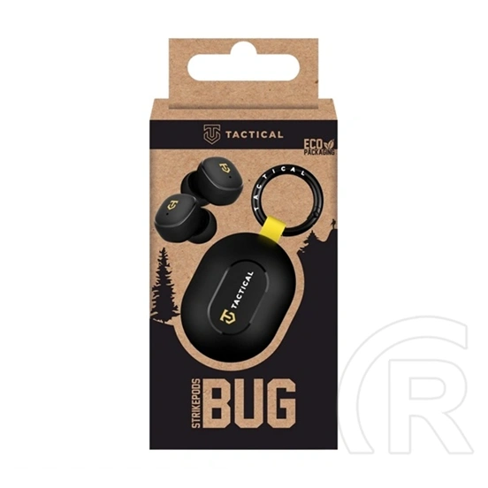 Tactical strikepods bug crudeoil bluetooth fülhallgató sztereo (v5.4, tws, mikrofon, karabíner + töltőtok) fekete