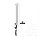 Tactical wire snake adatkábel (type-c - type-c, 60w, gyorstöltő, cipőfűző, nyakpánt, 120cm) fehér