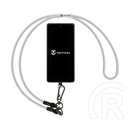 Tactical wire snake adatkábel (type-c - type-c, 60w, gyorstöltő, cipőfűző, nyakpánt, 120cm) fehér