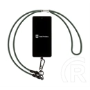 Tactical wire snake adatkábel (type-c - type-c, 60w, gyorstöltő, cipőfűző, nyakpánt, 120cm) sötétzöld