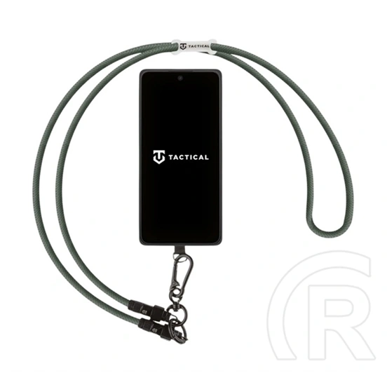 Tactical wire snake adatkábel (type-c - type-c, 60w, gyorstöltő, cipőfűző, nyakpánt, 120cm) sötétzöld