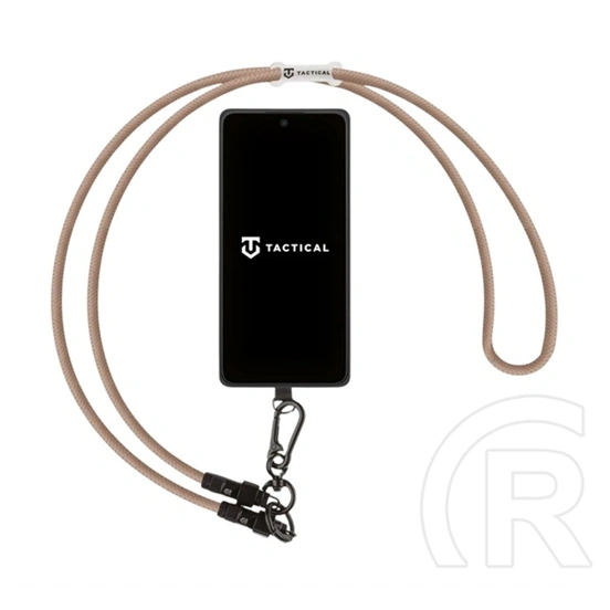 Tactical wire snake adatkábel (type-c - type-c, 60w, gyorstöltő, cipőfűző, nyakpánt, 120cm) világosbarna