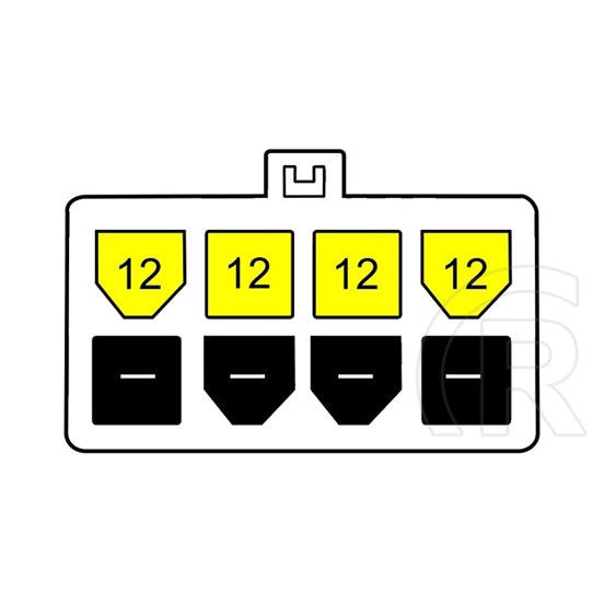 Tápkábel adapter CPU-hoz (1 x 4 pin / 1 x 8 pin)