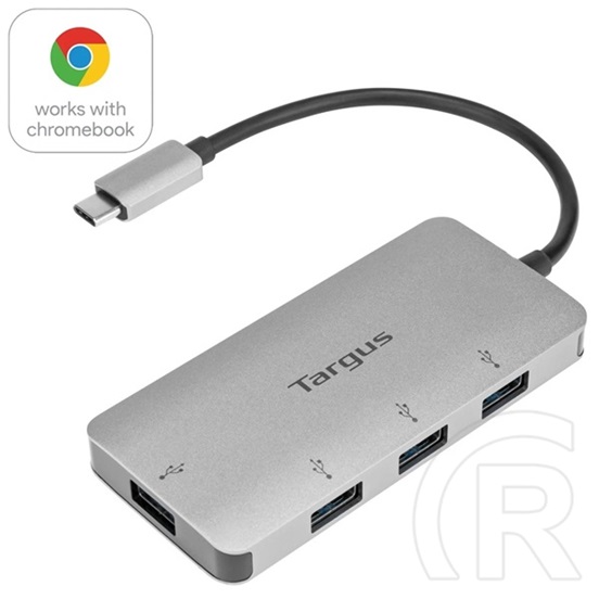 Targus ACH226EU USB-C hub (4xUSB-A 3.0, 5Gbps, ezüst)