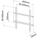 Techly ICA-PLB 162M fix fali konzol (23"-55", VESA 400x400, 28 mm, max. 45 kg, fekete)