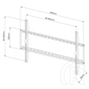 Techly ICA-PLB 162XL fix fali konzol (42"-80", VESA 800x400, max. 60 kg, 28 mm, ultra slim, fekete)