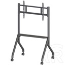 Techly ICA-TR53LB gurulós padlóállvány (65"-100", VESA 800x600 max., 100 kg teherbírás, magasság 1280-1460 mm, fekete)