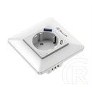 Tellur hálózati konnektor usb+type-c aljzat (240v/16a, 3600w, 20w, pd gyorstöltő, mobil vezérlés, hang vezérlés) fehér