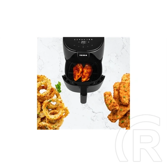 Tesla AirCook Q40 forrólevegős sütő (4 L, 1500 W, 40-200 °C, 60 perc, 8 program, tapadásmentes bevonat, mosogatógépben m