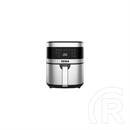 Tesla AirCook Q60 XL forró levegős sütő (6 l, 1500 W, 40-200 °C, 8 program, érintőképernyő, kivehető kosár, fekete, ezüs