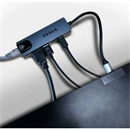 Tesla Device MP80 5in1 type-c hub (Gigabit LAN, 2x USB 3.0, HDMI 4K, USB-C PD, USB-C 3.1 Gen 2, szürke)