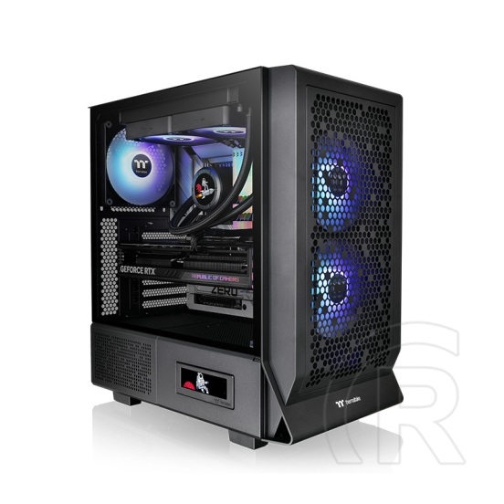 Thermaltake Ceres 330 TG ARGB (táp nélküli, E-ATX, ablakos, Mid Tower, fekete)