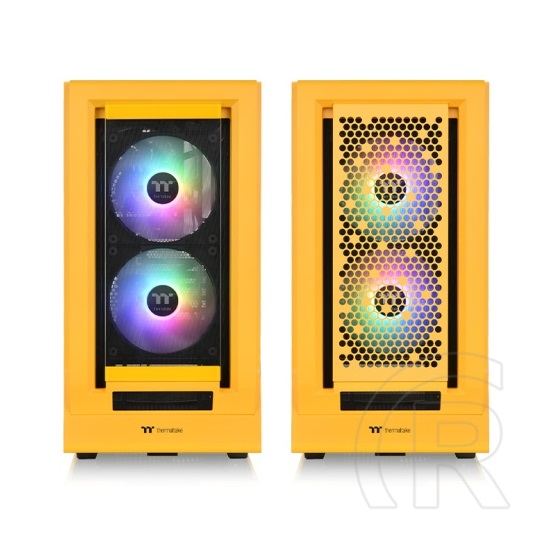 Thermaltake Ceres 350 MX Bumblebee (táp nélküli, E-ATX, ablakos, Mid Tower, sárga)