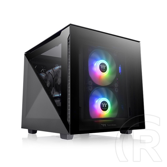 Thermaltake Divider 200 TG (táp nélküli, mATX, ablakos, MT Mini Tower, fekete)