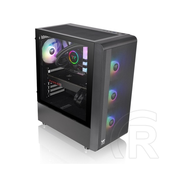 Thermaltake S200 TG ARGB (táp nélküli, ATX, ablakos, Mid Tower, fekete)