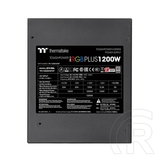 Thermaltake Toughpower iRGB Plus ATX 1200 W 80+ Platinum tápegység