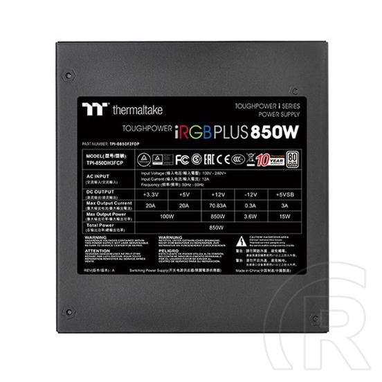 Thermaltake Toughpower iRGB Plus ATX 850 W 80+ Platinum tápegység