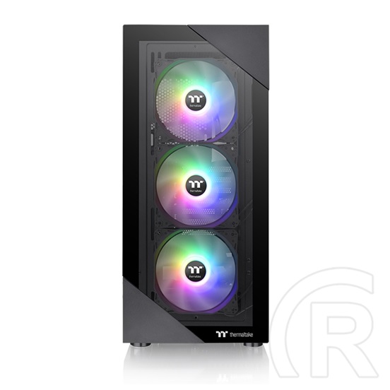 Thermaltake View 200 TG ARGB (táp nélküli, ATX, ablakos, Mid Tower, fekete)
