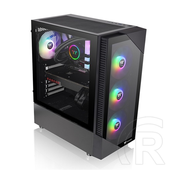 Thermaltake View 200 TG ARGB (táp nélküli, ATX, ablakos, Mid Tower, fekete)