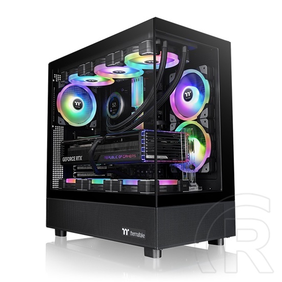 Thermaltake View 270 TG ARGB (táp nélküli, E-ATX, ablakos, Mid Tower, fekete)