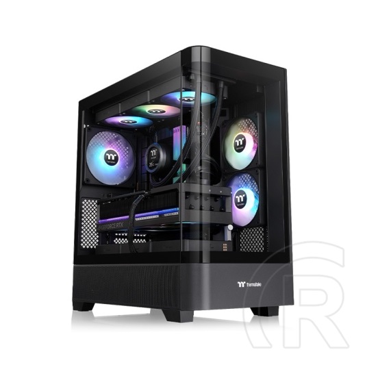 Thermaltake View 290 TG ARGB táp nélküli ablakos Mid Tower számítógépház fekete
