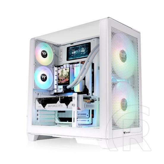 Thermaltake View 390 Air táp nélküli ablakos Mid Tower számítógépház fehér