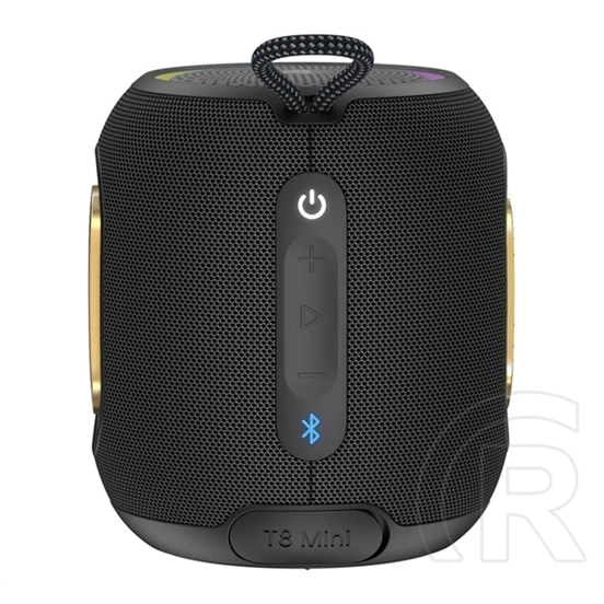 Tronsmart t8 mini bluetooth hordozható hangszóró (v5.0, 10w, led fény, ipx5 vízálló) fekete