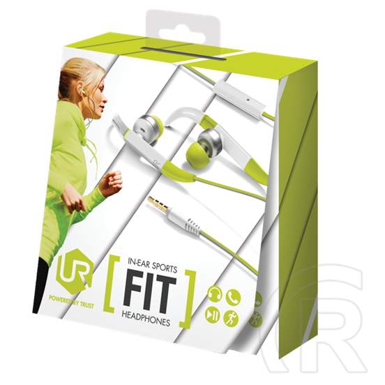 Trust Fit Sports fülhallgató (zöld)