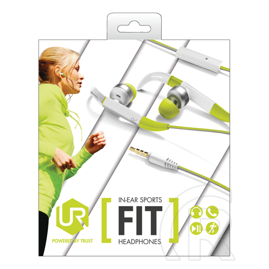 Trust Fit Sports fülhallgató (zöld)