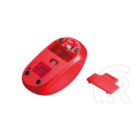 Trust Primo cordless optikai egér (USB, piros)