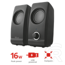 Trust Remo 2.0 aktív hangfal (16 W RMS, fekete)