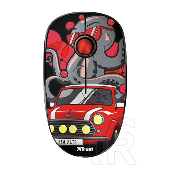 Trust Sketch Silent cordless optikai egér (USB, piros)