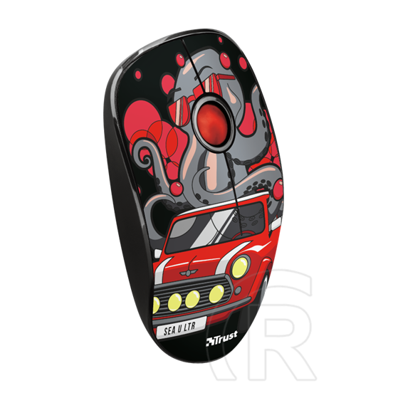 Trust Sketch Silent cordless optikai egér (USB, piros)