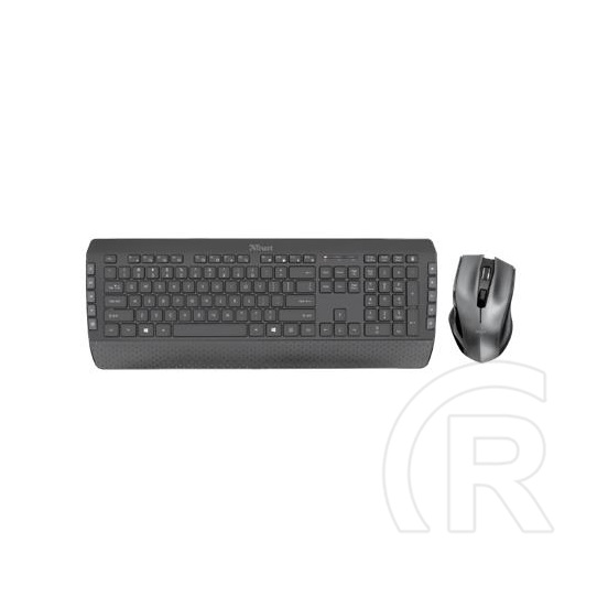Trust Tecla 2 cordless billentyűzet + egér (HU, USB, fekete)