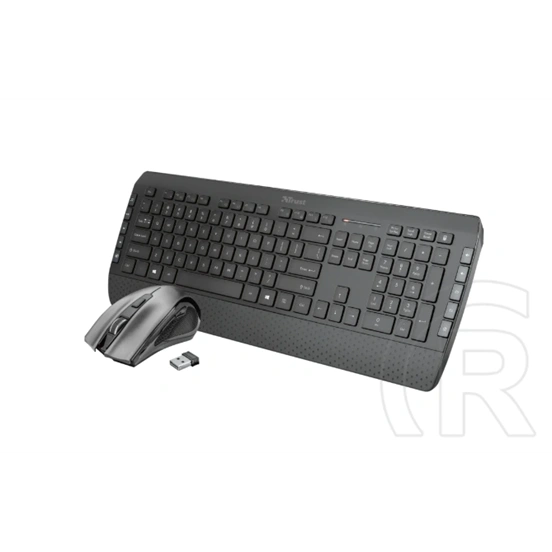 Trust Tecla 2 cordless billentyűzet + egér (HU, USB, fekete)