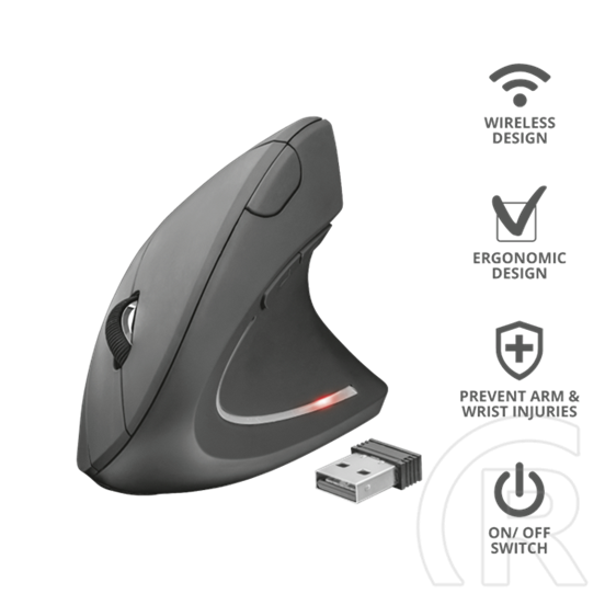 Trust Verto Wireless Ergonomic egér