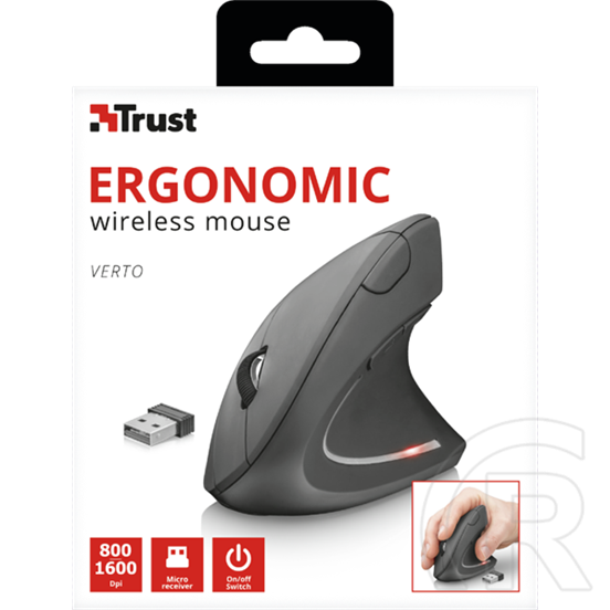 Trust Verto Wireless Ergonomic egér