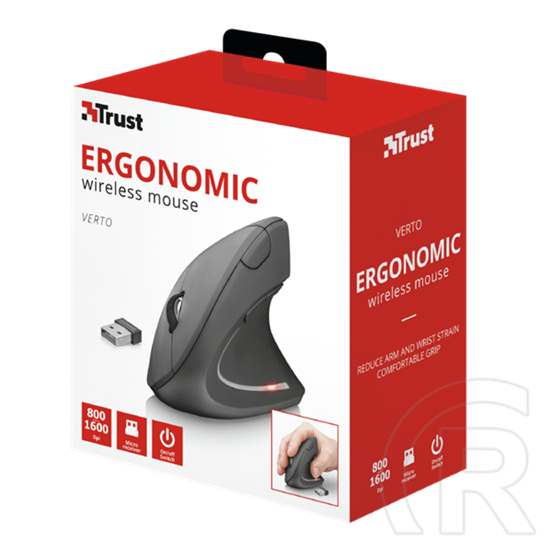 Trust Verto Wireless Ergonomic egér
