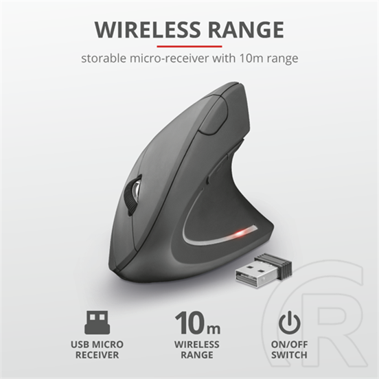 Trust Verto Wireless Ergonomic egér
