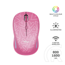 Trust Yvi FX cordless optikai egér (USB, rózsaszín)
