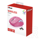 Trust Yvi FX cordless optikai egér (USB, rózsaszín)