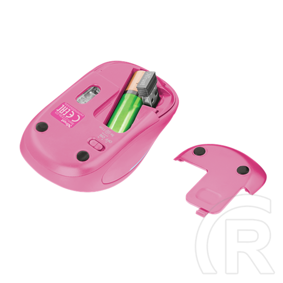Trust Yvi FX cordless optikai egér (USB, rózsaszín)