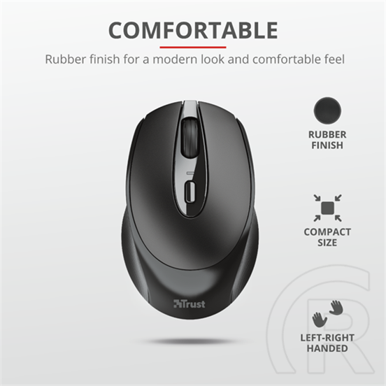 Trust Zaya cordless optikai egér (USB, fekete)