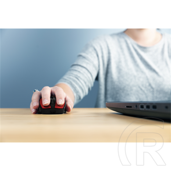 Trust Zaya cordless optikai egér (USB, piros)
